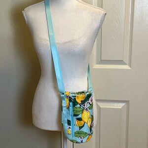 NWOT VERA BRADLEY Lemon Print Water Bottle Holder Crossbody Bag